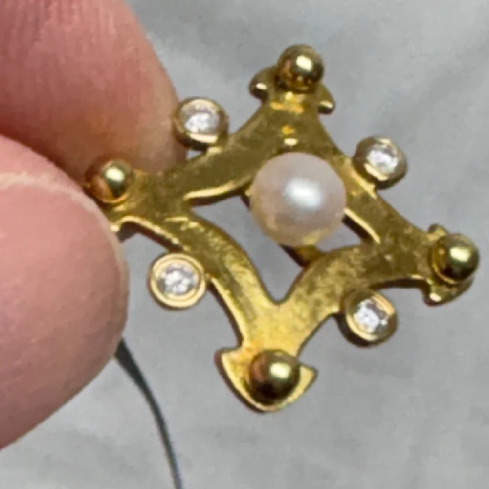 necklace pendant 14kt over sterling silver pearl 54